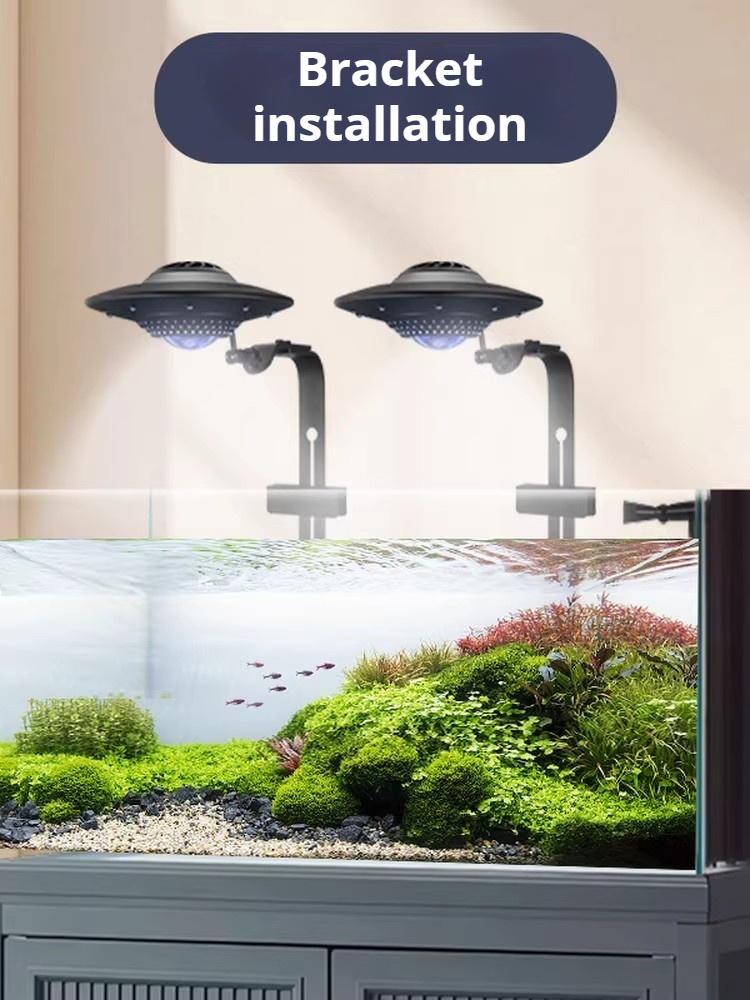 Planted Aquarium For Goldfish - โคมไฟตู้ปลา UFO, โคมไฟสเปกตรัมเต็มสำหรับพืชน้ำ, แสงสำหรับการเจริญเติบโตของสาหร่าย, เหมาะสำหรับตู้ปลาทอง, ตู้ปลาในลำธาร