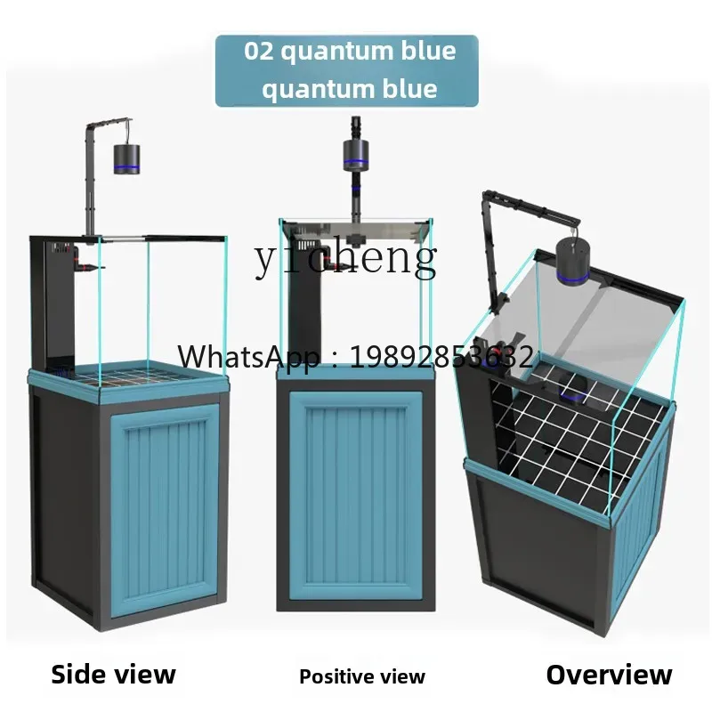 Planted Aquarium For Goldfish - ตู้ปลาทรงสี่เหลี่ยม B1 พร้อมกรองก้นตู้ กระจกใสพิเศษ สำหรับปลูกพืชน้ำ ตู้ปลาทอง