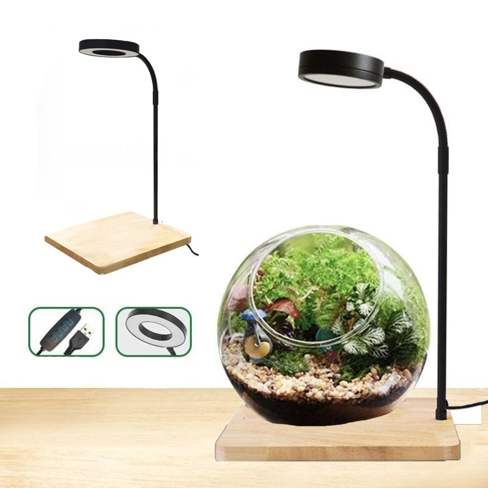 Aquarium Plant On Wood - โคมไฟ LED สำหรับตู้ปลา 10W พร้อมแผ่นไม้ ปรับความสูงได้