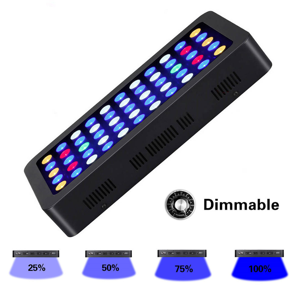 Aquarium Plant Growing - 165W LED พิพิธภัณฑ์สัตว์น้ํา Light หรี่แสงได้ Coral