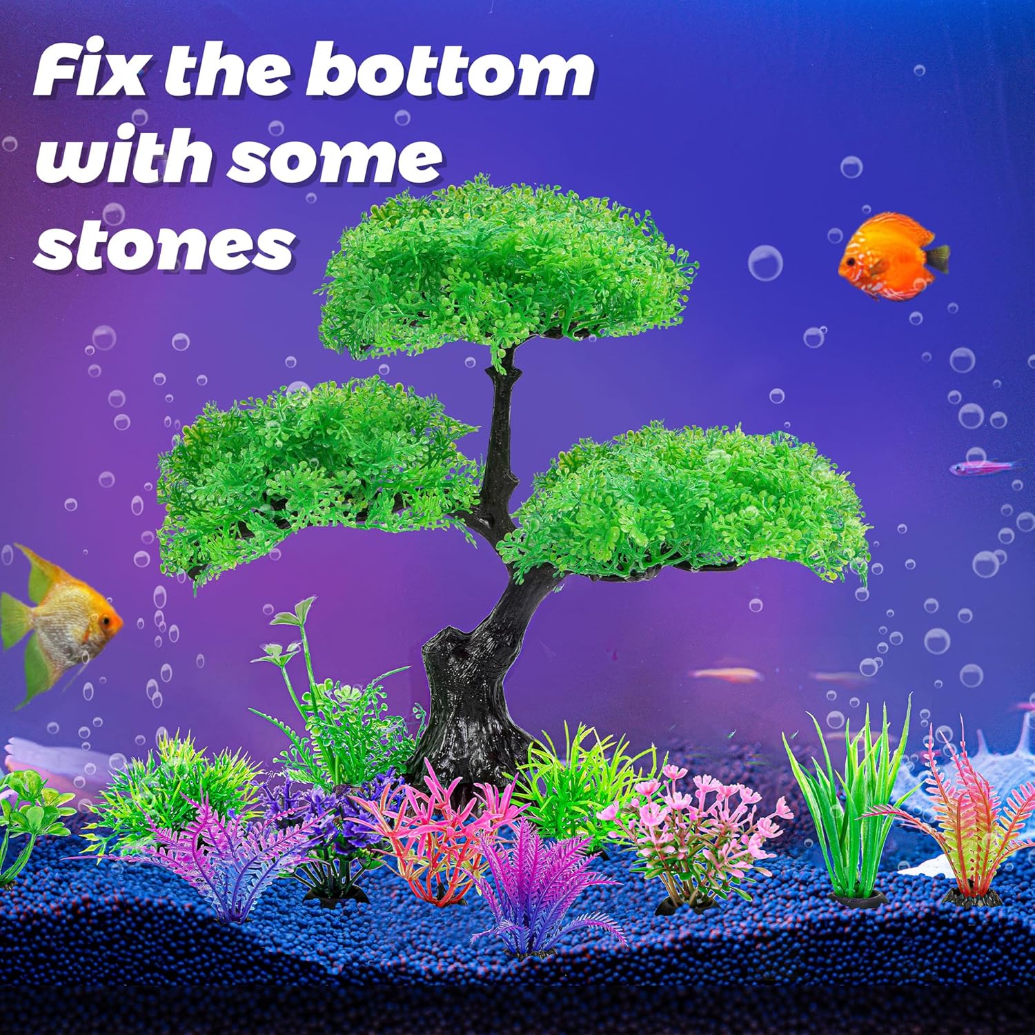 ชุดตกแต่งตู้ปลาพลาสติกประดิษฐ์ - Planted Aquarium For Goldfish บทวิจารณ์และราคา
