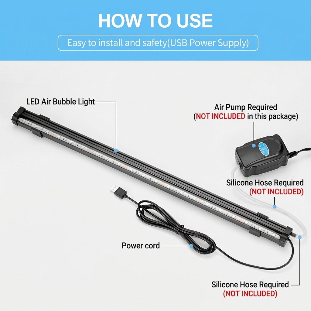 ไฟ LED USB สำหรับตู้ปลา พร้อมฟ - Aquarium Lily Pipe บทวิจารณ์และราคา